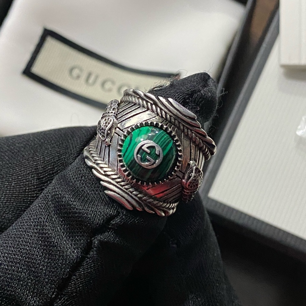 GUCCI RESIN SNAKE TIGER GARDEN RING SIZE 8